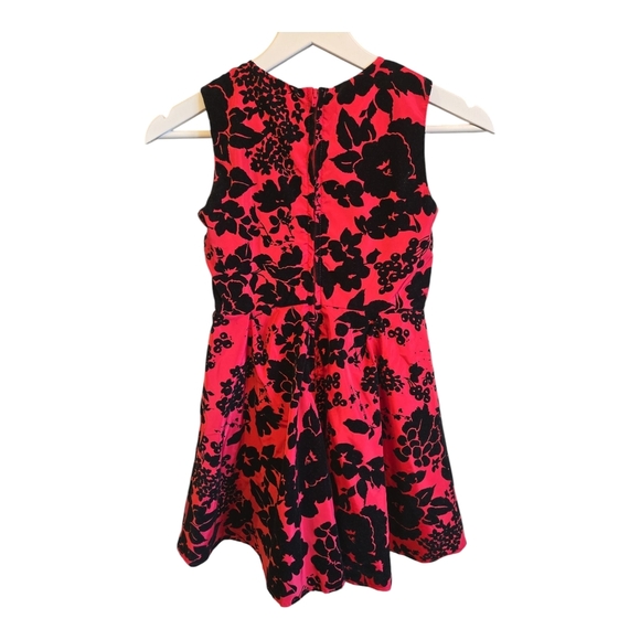THE CHILDREN PLACE Velvet Floral Red and Black Dress - Picture 5 of 7